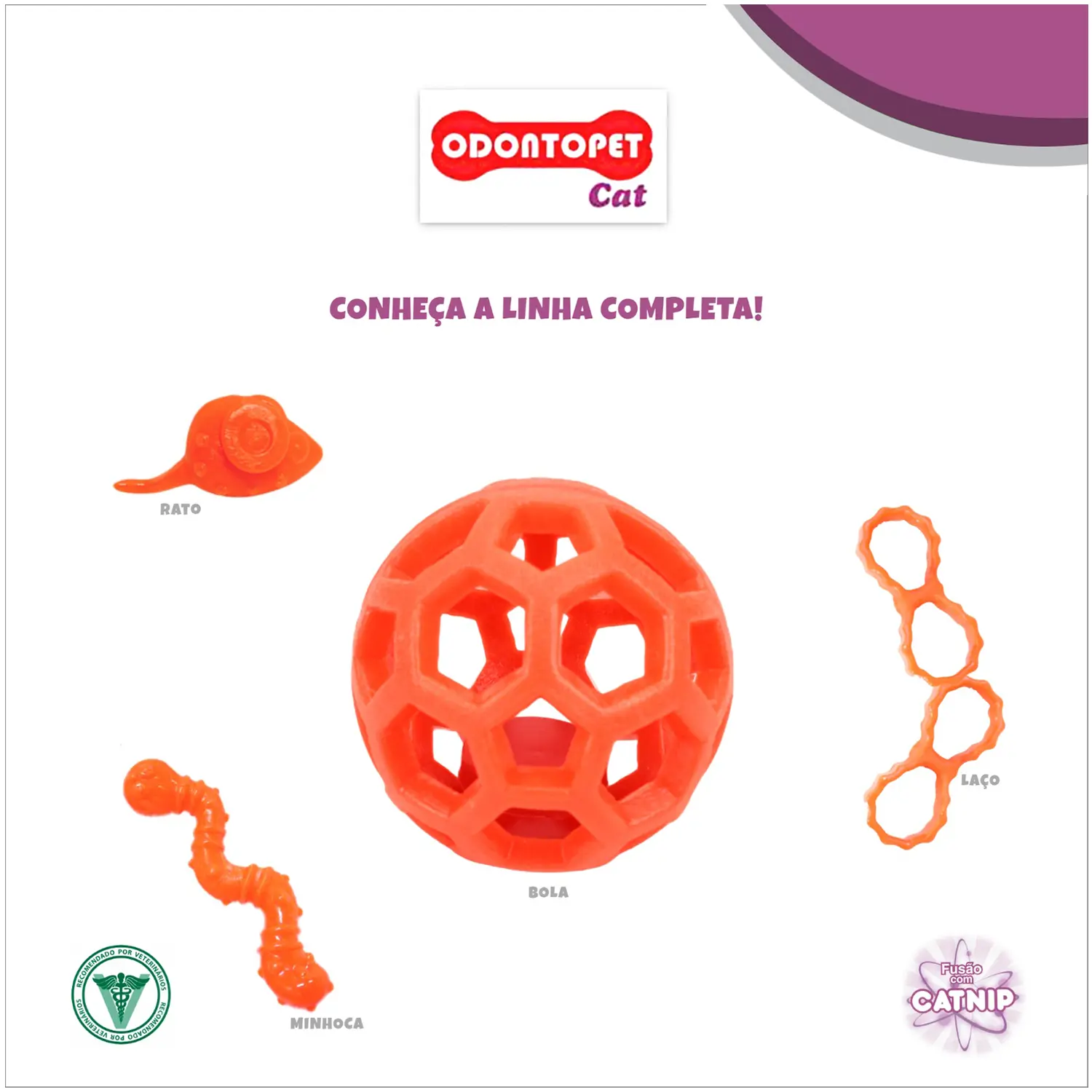 Bola com Guizo e Catnip Odontopet Cat
